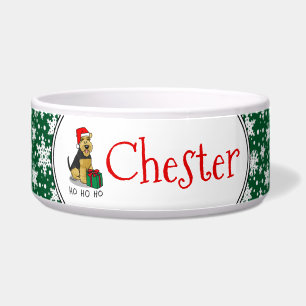 Christmas Santa Claus Hat Welsh Terrier Dog Cute