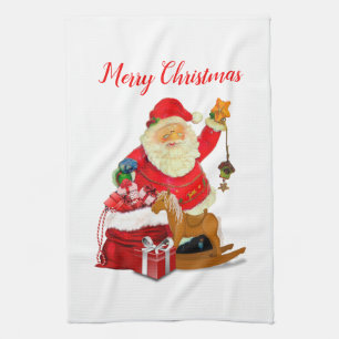 Christmas Santa Claus Holiday Home Tea Towel