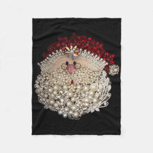 Christmas Santa Claus Jewel Art Fleece Blanket