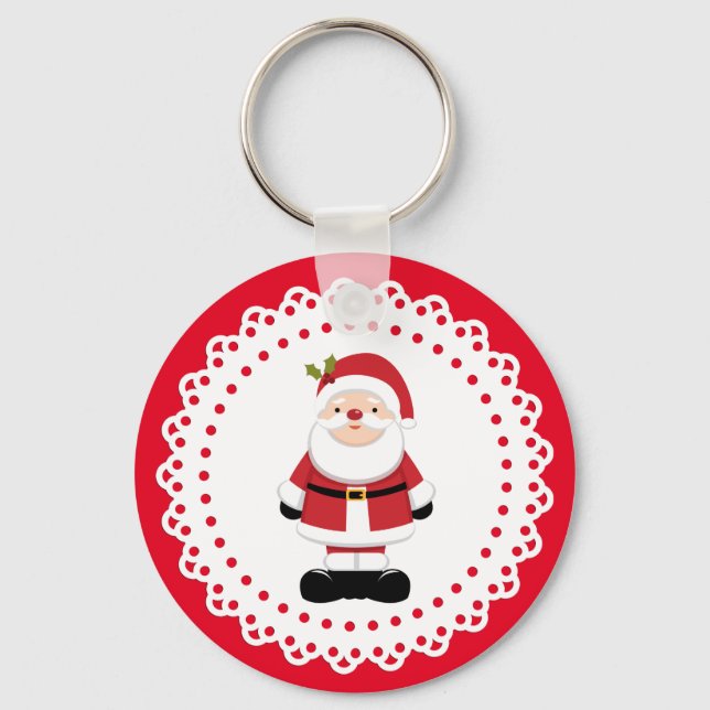 Christmas Santa Claus    Key Ring (Front)