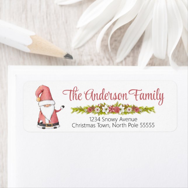 Christmas Santa Claus  Label Return Address Label (Insitu)