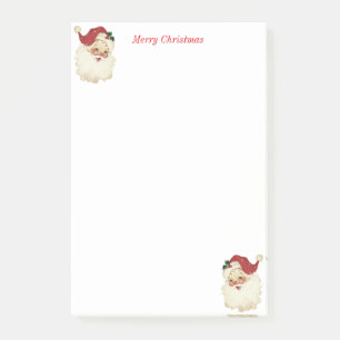 Christmas Santa Claus on White Post-it Notes