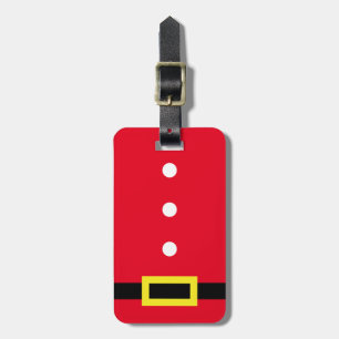 Christmas Santa Claus Outfit Belly Luggage Tag