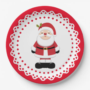 Christmas Santa Claus Paper Plate