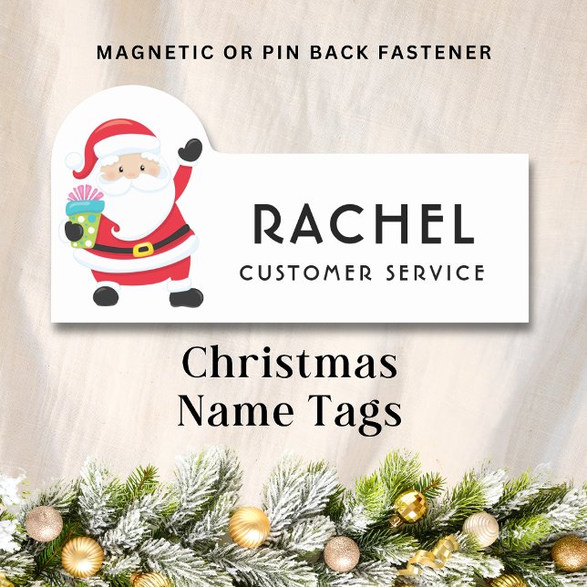 Christmas Santa Claus Personalised Name Tag (Creator Uploaded)