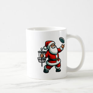 Christmas Santa Claus Playing Disc Golf Pajama Xma Coffee Mug