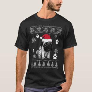 Christmas Santa Claus Pug Dog Dad Mum Boy Girl Xma T-Shirt