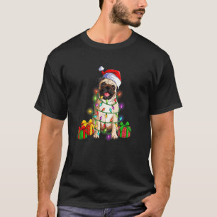 Christmas Santa Claus Pug Merry Xmas Dog Dad Mum B T-Shirt