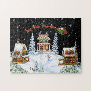 Christmas,Santa,Claus,puzzle,reindeer Jigsaw Puzzle