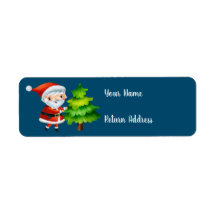 Christmas Santa Claus Return Address Label