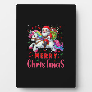 Christmas Santa Claus Riding a Unicorn Tank Top Plaque