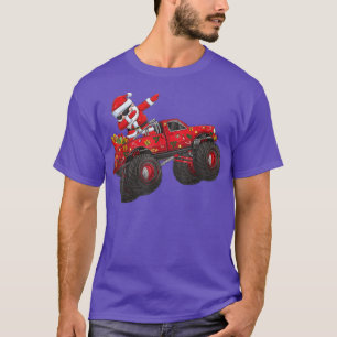 Christmas Santa Claus Riding Monster Truck Boys Ki T-Shirt
