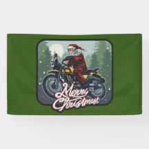 Christmas Santa Claus Riding Motorcycle