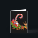 Christmas Santa Claus Riding Reindeer Lights Men W Card<br><div class="desc">Christmas Santa Claus Riding Reindeer Lights Men Women Xmas</div>