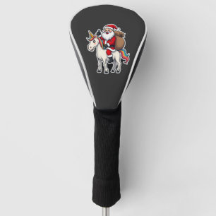 Christmas Santa Claus Riding Unicorn - Xmas Girls  Golf Head Cover