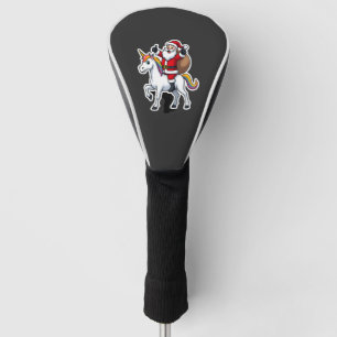 Christmas Santa Claus Riding Unicorn - Xmas Girls  Golf Head Cover