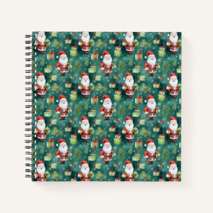 Christmas Santa Claus Seamless Pattern-82909 Notebook