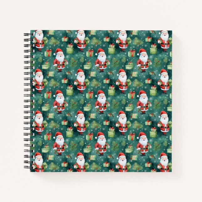 Christmas Santa Claus Seamless Pattern-82909 Notebook (Front)