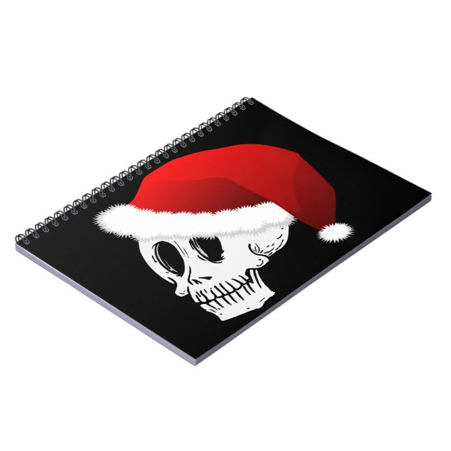 Christmas Santa Claus Skull Notebook (Left Side)