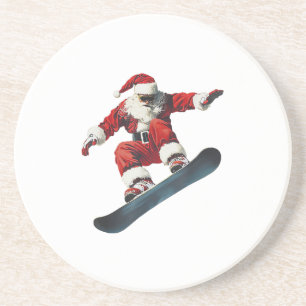 Christmas Santa Claus Snowboard Snowboarding Snowb Coaster