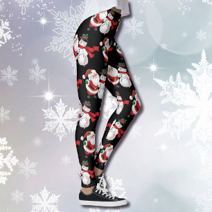 Christmas Santa Claus Snowman Women's Leggings