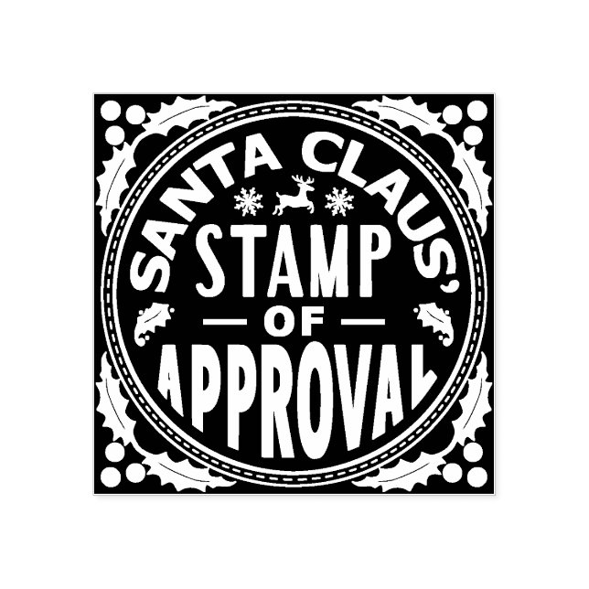Christmas Santa Claus Stamp of Approval Funny (Imprint)