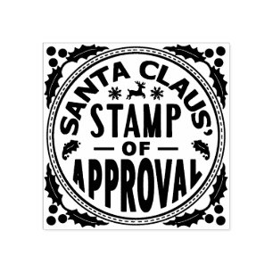 Christmas Santa Claus Stamp of Approval Funny v2