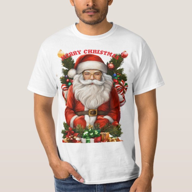 "🎅 Christmas Santa Claus T-Shirt Sale | Trendy Ho (Front)