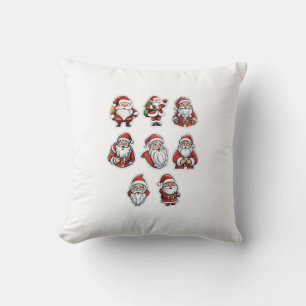 Christmas Santa Claus Throw Pillow   Holiday Décor