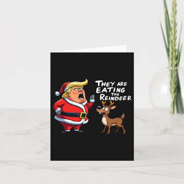 Christmas Santa Claus Trump They Are Eating The Re Card (Front)