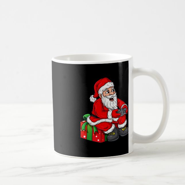 Christmas Santa Claus Video Gamer Controller Boys  Coffee Mug (Right)