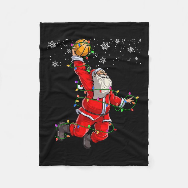 Christmas Santa Claus Volleyball Pajama Xmas Mens  Fleece Blanket (Front)