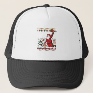 Christmas Santa Claus Volleyball Snowman Reindeer Trucker Hat
