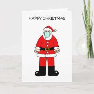Christmas Santa Claus Wearing a Face Mask Card