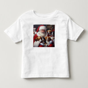 Christmas Santa Claus with Dogs 2 Toddler T-Shirt