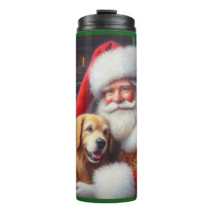 Christmas Santa Claus with Dogs 3 Thermal Tumbler