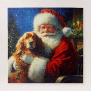 Christmas Santa Claus With Dogs 4 Jigsaw Puzzle