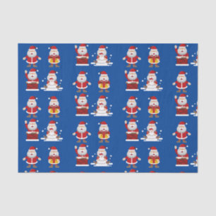 Christmas Santa Claus With Gifts Tissue Paper