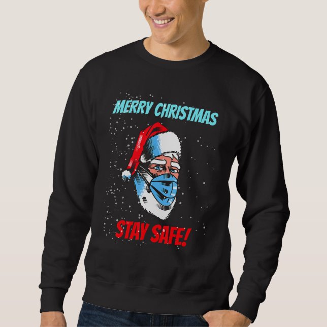 Christmas Santa Claus With Mask Sweatshirt (Front)