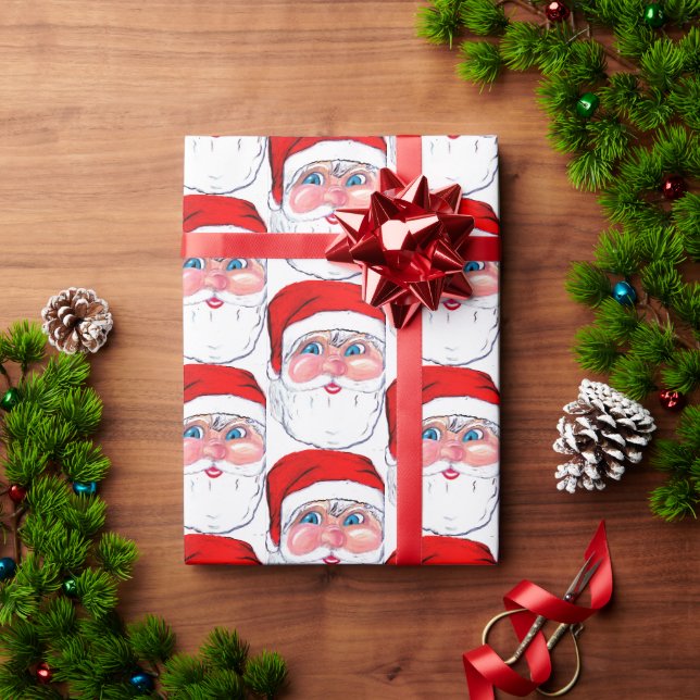 CHRISTMAS SANTA  CLAUS  WRAPPING PAPER (Holiday Gift)