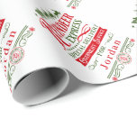 Christmas Santa Clause Delivery North Pole Express Wrapping Paper<br><div class="desc">Christmas Santa Clause Delivery Personalised Wrapping Paper.</div>