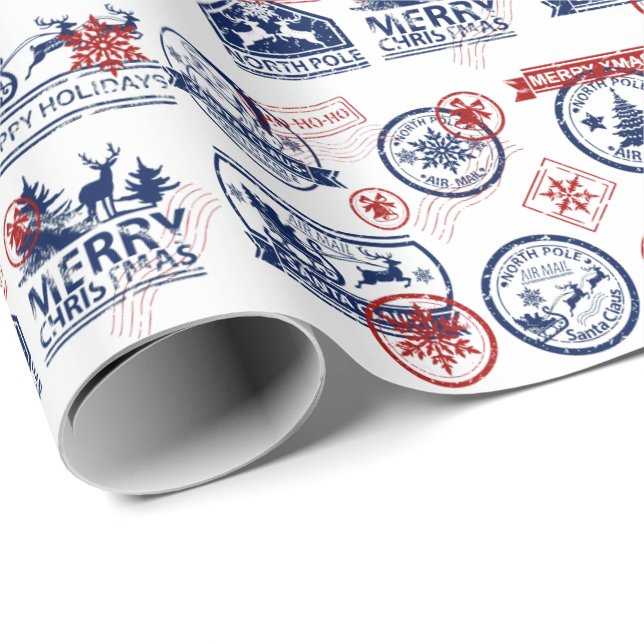 Christmas Santa Clause Delivery North Pole Express Wrapping Paper (Roll Corner)