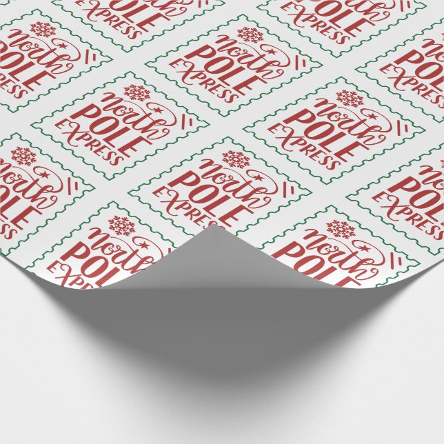 Christmas Santa Clause Express Delivery Wrapping Paper (Corner)