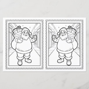 Christmas Santa Colouring Sheet For Kids