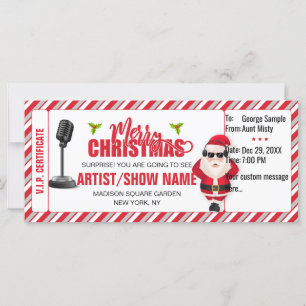 Christmas Santa Concert Ticket, Gift Card/Voucher