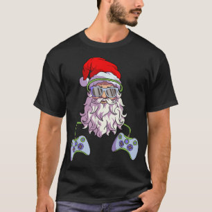 Christmas Santa Cool Video Gamer Boys Kids Men Chr T-Shirt