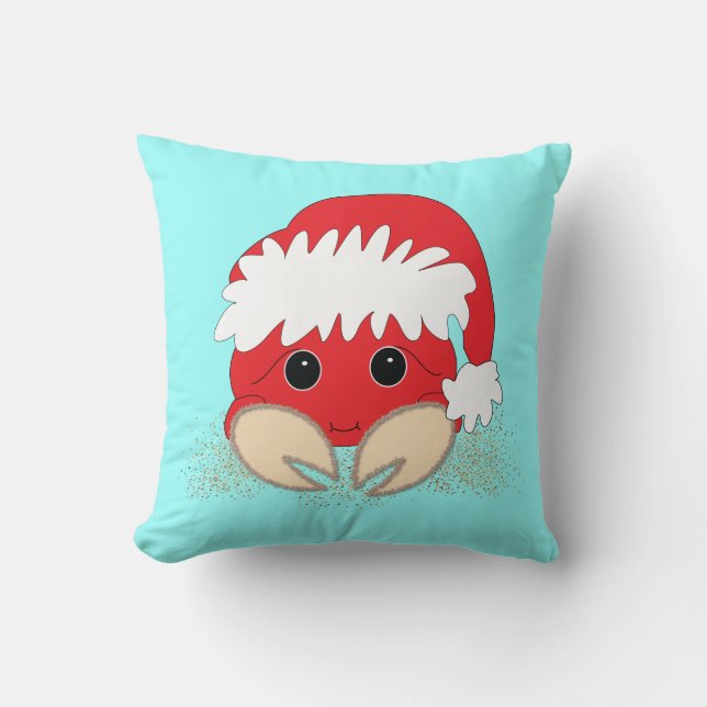 Christmas Santa Crab Pillow (Front)