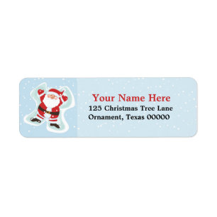 Christmas Santa Custom Return Address Labels