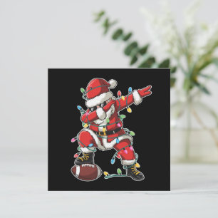 Christmas Santa Dabbing Footballer Xmas Football Holiday Card