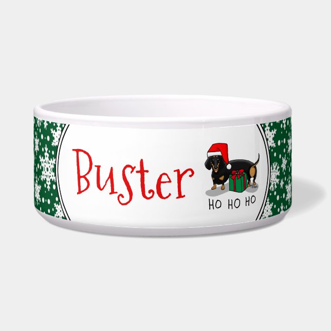 Christmas Santa Dachshund (S black & tan) Cute (Front)